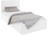Polsterbett, weiß, Liegefläche Länge B: 200cm x 100cm, Höhe Bettseite: 42cm, Bonnell-Federkernmatratze Gewicht bis: 80 kg H2 + H2, Bezug Bett: 100% Polyester;Bonnell-Federkernmatratze: 51% Polypropylen, 39% Polyester, 10% Baumwolle;Kaltschaummatratze: 100% Polyester, Bezug abnehm- und waschbar bis 60C, WESTFALIA SCHLAFKOMFORT, Betten, Polsterbett, inkl. Bettkasten bei Ausführung mit Matratze