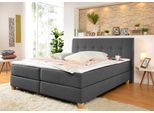 Boxspringbett HOME AFFAIRE "Calloway", grau (anthrazit), B:168cm L:238cm, Komplettbetten, Boxspringbett, inkl. Topper, XXL-Ausführung, in 4 Farben, 5 Breiten, 3 Matratzenarten