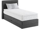 Boxspringbett, grau (anthrazit), B:105cm L:210cm, WESTFALIA SCHLAFKOMFORT, Komplettbetten, Boxspringbett, wahlweise mit Bettkasten und Topper