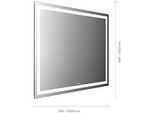 Emco Mi 230 LED-Lichtspiegel 105120008000100 1200 x 800 mm, mit umlaufendem Lichtausschnitt