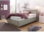 Boxspringbett, beige (struktustoff dunkelbeige), ohne LED-Beleuchtung, Liegefläche B/L: 160cm x 200cm, H2 + H2, 7-Zonen-Kaltschaummatratze, Bezug Unterbox und Kopfteil: Strukturstoff (77% Polyester und 23% Viskose);Bezug Obermatratze 100% Polyester, waschbar bis 60C, WESTFALIA SCHLAFKOMFORT, Komplettbetten, Boxspringbett, wahlweise mit LED-Beleuchtung