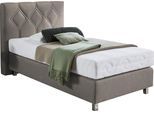Boxspringbett "Phönix", beige (schwarz, beige), B:115cm L:210cm, Bezug Bett: Microvelours (100% Polyester) oder Feinstruktur (100% Polyester);Bezug Bonnell-Federkernmatratze: 100% Polyester;Bezug Kaltschaummatratze: 100% Polyester;Bezug Tonnentaschenfederkernmatratze: 80% Baumwolle, 20%Polyester, WESTFALIA SCHLAFKOMFORT, Komplettbetten, Boxspringbett