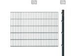 Doppelstabmattenzaun ARVOTEC "ESSENTIAL 103 zum Einbetonieren", grau (anthrazit), H:103cm, Kunststoff, Stahl, Zaunelemente, Zaunhöhe 103 cm, Zaunlänge 2 - 60 m