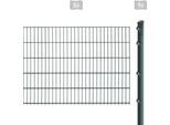 Doppelstabmattenzaun ARVOTEC "EXCLUSIVE 103 zum Einbetonieren", grau (anthrazit), H:103cm, Kunststoff, Stahl, Zaunelemente, Zaunhöhe 103 cm, Zaunlänge 2 - 60 m