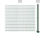 Doppelstabmattenzaun ARVOTEC "EASY 163 zum Aufschrauben", grün (dunkelgrün), H:163cm, Kunststoff, Stahl, Zaunelemente, Zaunhöhe 163 cm, Zaunlänge 2 - 60 m