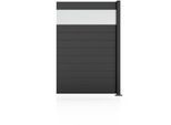 Gartenzaun STAKET PRO "Anbauzaun Paneel 150", schwarz (anthrazit struktur), H:180cm, Aluminium, Glas, Zaunelemente, LxH: 124,2x187 cm, 1 Element á 120 cm Breite + Flächendruck 84