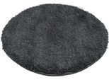 Badematte TOM TAILOR "Cozy Bath UNI" Badematten Gr. rund (Ø 90 cm), 1 St., Polyester, grau (anthracite) Badteppich, Uni Farben, rechteckig, rund und oval erhältlich