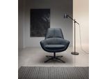 Drehsessel BETYPE "Be Organic Standard Back, Loungesessel", blau, B:81cm H:92cm T:83cm, 100% Echtleder, Sessel, Drehsessel, in elegantem Design mit Drehfunktion