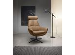 Drehsessel BETYPE "Be Organic High Back, Loungesessel, Hochlehnsessel", beige (sahara natur), B:81cm H:92cm T:83cm, 100% Echtleder, Sessel, Drehsessel, in elegantem Design mit Drehfunktion