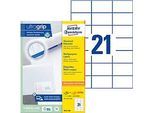 AVERY Zweckform Universal-Etiketten 3652-200, ultragrip, 70 x 42,3 mm, 4200 + 420 Stück