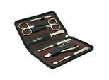 Maniküre-Etui ERBE "Lederetui mit Zippverschluss", braun, Nageletuis, B/H: 95mm x 140mm 7 tlg., bestückt mit Solinger Premium Stahlwaren, B:95mm H:140mm