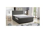 Boxspringbett Hotelbett 140x200 Bonellfederkern Bett mit Topper Paxos 2 grau