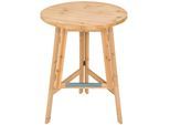 tectake® Stehtisch, aus Holz, rund, standfest, Stabilisierungsschiene aus Metall
