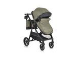 Moni Kinderwagen 2 in 1 Tokyo 22 kg umbaubar Wickeltasche Stoßdämpfer klappbar grün