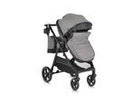 Moni Kinderwagen 2 in 1 Tokyo 22 kg umbaubar Wickeltasche Stoßdämpfer klappbar grau