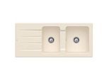 Villeroy & Boch Architectura Einbauspüle 338001FU mit Ablaufgarnitur und Handbetätigung, Ivory