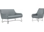 Egoitaliano Polstergarnitur »Namy, Designobjekt mit hohem Sitzkomfort und toller Detailverarbeitung«, Set aus 2-Sitzer und Sessel, edles Metallgestell