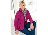 Fleecejacke CASUAL LOOKS, Damen, Gr. 36, pink (fuchsia), 100% Polyester, gemustert, unifarben, Jacken Fleecejacke