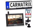 CARMATRIX Solar Funk Rückfahrkamera im Kennzeichen mit Monitor Rückfahrsystem Auto