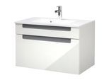 Waschtisch WELLTIME "Siena", grau (anthrazit, weiß, weiß), B:80cm H:54cm T:47cm, Waschtische, Waschtisch, Breite 80 cm