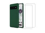Hülle Google Pixel 7 und 2 schutzfolien - Silikon - Grün
