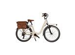 Via Veneto Elektro-Citybike MONOTUBO CLASSIC Lady 26 Zoll, BEIGE CAPPUCCINO
