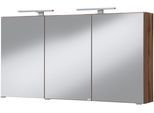 Spiegelschrank WELLTIME "Malibu", braun (vintage_eiche), B:120cm H:64cm T:21cm, Holzwerkstoff, Schränke, Spiegelschrank, Breite 120 cm, mit Spiegeltüren und Softclose-Funktion
