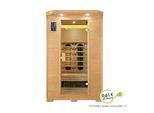 Artsauna Infrarotkabine Oslo mit Triplex-Heizsystem 2 Personen Hemlock Holz 120 x 100 cm