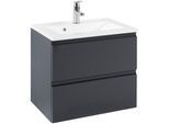 Waschtisch WELLTIME "Cardiff", grau (graphitfarben), B:60cm H:56cm T:47cm, Waschtische, Waschtisch, Breite 60 cm