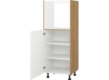 Backofenumbauschrank KOCHSTATION "KS-Scafa", wahlweise Türschlag rechts oder links", weiß, B:60cm H:150cm T:56cm, Schränke, Backofenumbauschrank, Breite/Höhe: 60/150 cm, mit zwei Einlegeböden