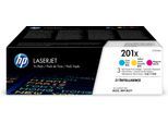 Original HP Color LaserJet Pro M 252 n (CF253XM / 201X) Toner Cyan, Magenta, Gelb
