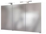 Spiegelschrank WELLTIME "Baabe", weiß, B:120cm H:64cm T:20cm, Holzwerkstoff, Schränke, Spiegelschrank, 120 cm breit, inkl. Beleuchtung, Schalter und Steckdose