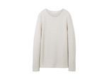 TOM TAILOR Damen Strickpullover mit Rundhalsausschnitt, braun, Meliert, Gr. M