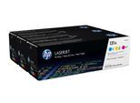 Original HP U0SL1AM / 131A Toner Multipack (Cyan,Magenta,Gelb)