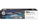 Original HP PageWide Enterprise Color Flow MFP 586 f (L0R11A / 981X) Druckerpatrone Gelb