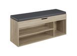 tectake® Schuhbank, für 9 Paar Schuhe, großes Klappfach, 104 x 30 x 49 cm