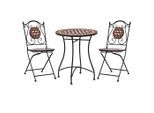 vidaXL 3-tlg. Bistro-Set Mosaik Keramik Terrakotta