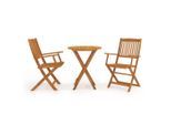 vidaXL 3-tlg. Bistro-Set Klappbar Massivholz Akazie
