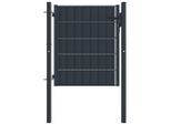 vidaXL Zauntor PVC und Stahl 100x81 cm Anthrazit