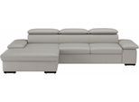 Ecksofa SIT & MORE "Alcudia L-Form", grau (light grau), B:286cm H:73cm T:174cm, Sofas, Ecksofa, wahlweise mit Bettfunktion