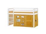 Hoppekids Hochbett »ECO Dream, Kinderbett, Spielbett, Halbhohes Bett aus Massivholz«, inkl. Vorhang-Set Creator, Bettgrösse & Matratze wählbar