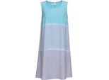 Baumwoll-Kleid, Streifen türkis, 42
