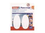tesa Powerstrips Hooks Large Oval self-adhesive White