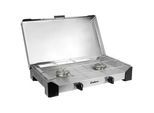 Gaskocher ENDERS "Brisbane 2 Z", silber (silberfarben), B:49cm H:9cm L:32cm, Edelstahl, Gaskocher, BxLxH: 49x32x9 cm, 2 x 2,3 kW Brenner