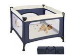 tectake® Baby Laufstall, stabil und kompakt faltbar, mit atmungsaktivem Mesh-Gewebe, 105 x 105 x 78 cm