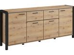 Sideboard HOME AFFAIRE "Aktiv", braun (taurus), B:213cm H:91cm T:41cm, Sideboards, Sideboard, Breite 213 cm