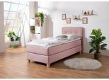 Boxspringbett HOME AFFAIRE "Fargo", lila (flieder), B:103cm L:207cm, Struktur fein (100% Polyester);Samtstoff (100% Polyester), Komplettbetten, Boxspringbett, inkl. Topper, in 3 Matratzenarten, in Samt- oder Strukturstoff