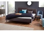 Polsterbett, grau (anthrazit), B:212cm H:100cm L:210cm, Bezug Bett: Velours mit grober Lederoptik (100% Polyester);Bonnellfederkernmatratze: 51% Polypropylen, 39% Polyester, 10% Baumwolle;Kaltschaummatratze: 100% Polyester, Bezug abnehm- und waschbar bis 60C, WESTFALIA SCHLAFKOMFORT, Betten, Polsterbett