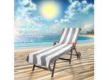 KiNZLER Strandtuch »Frottier-Liegenbezug, 100% Baumwolle«, (1 St., Strandtuch 78 x 200 cm), Liegen-Handtuch, Uni Farben, weich & flauschig, auch als 2er Set