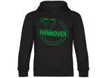 multifanshop Kapuzen Sweatshirt - Hannover - Meine Fankurve - Druck grün - Hoodie